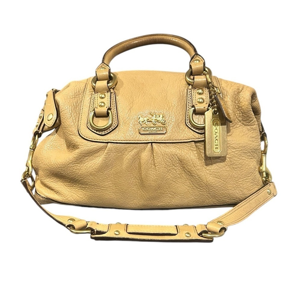 Coach Beige Leather Satchel